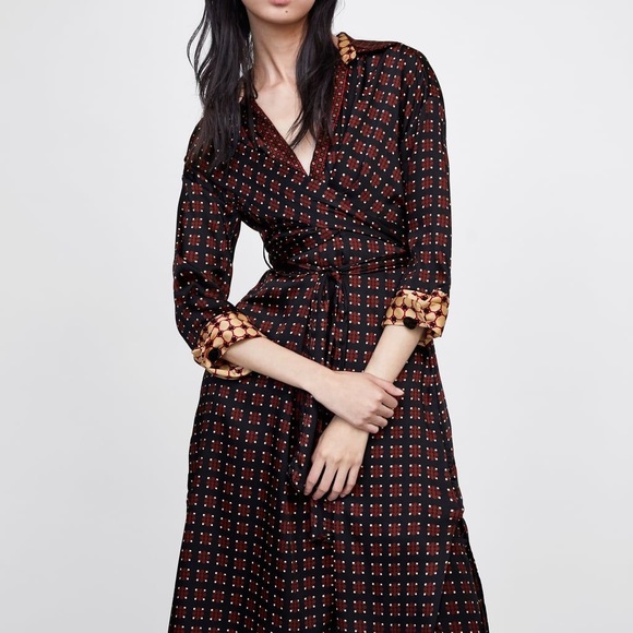 Zara Dresses & Skirts - NWT Zara Contrasting Geometric Print Dress